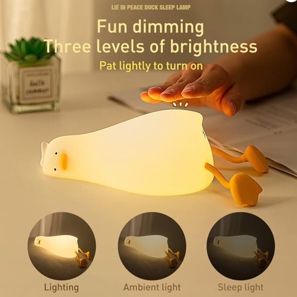 Duck Night Light 3 Levels Dimmable Bedside Table Lamp - Picture 4 of 4